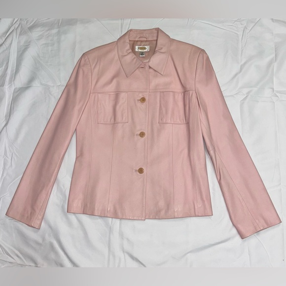 Talbots Jackets & Blazers - Light pink Talbots leather Shirt